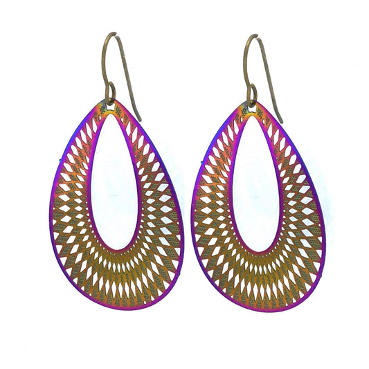Geometric Teardrop Dangle Earrings - 10 Colors