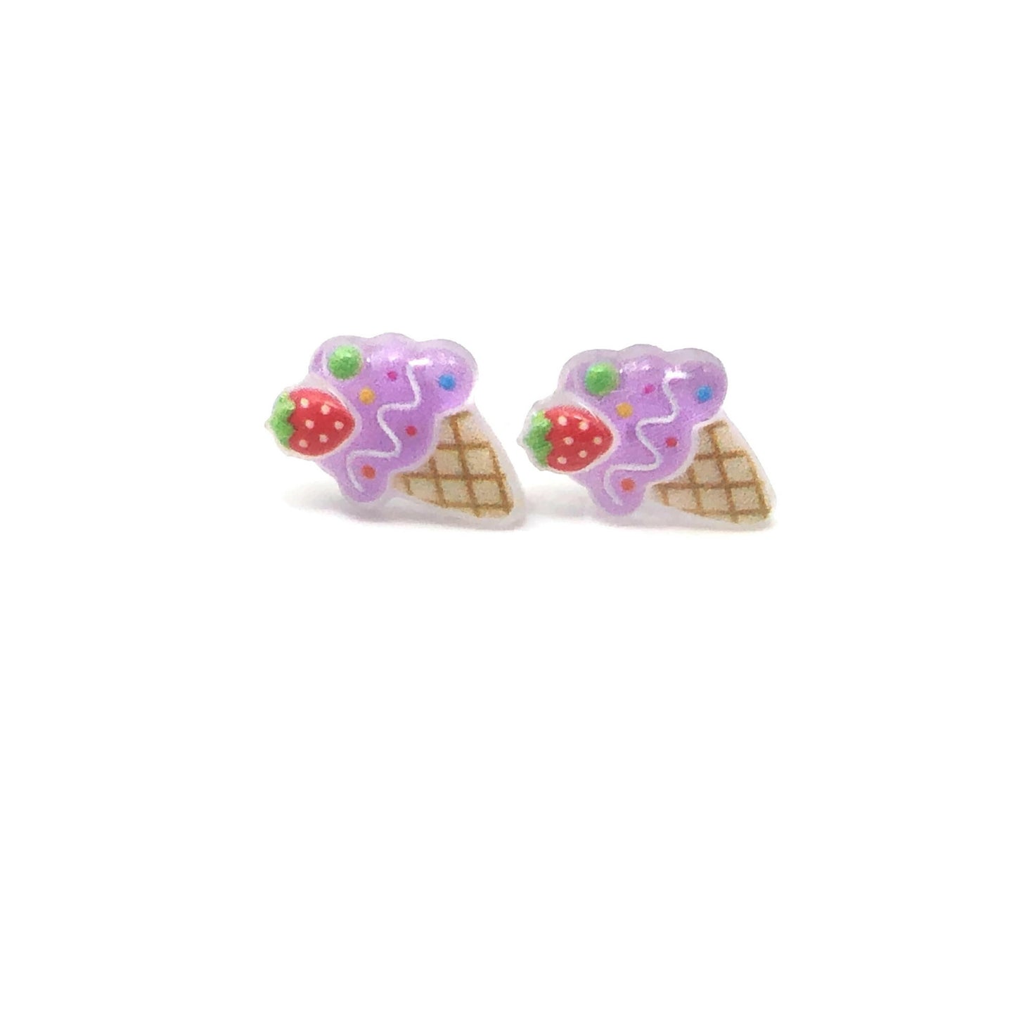 Ice Cream Cone Stud Earrings