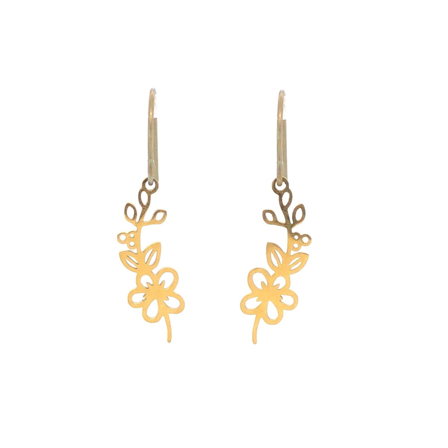 Birth Month Flower Dangle Earrings - 12 Designs