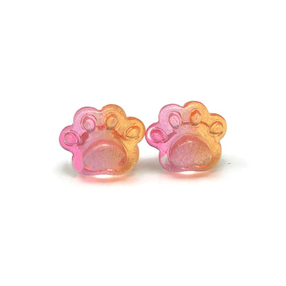 Paw Print Stud Earrings