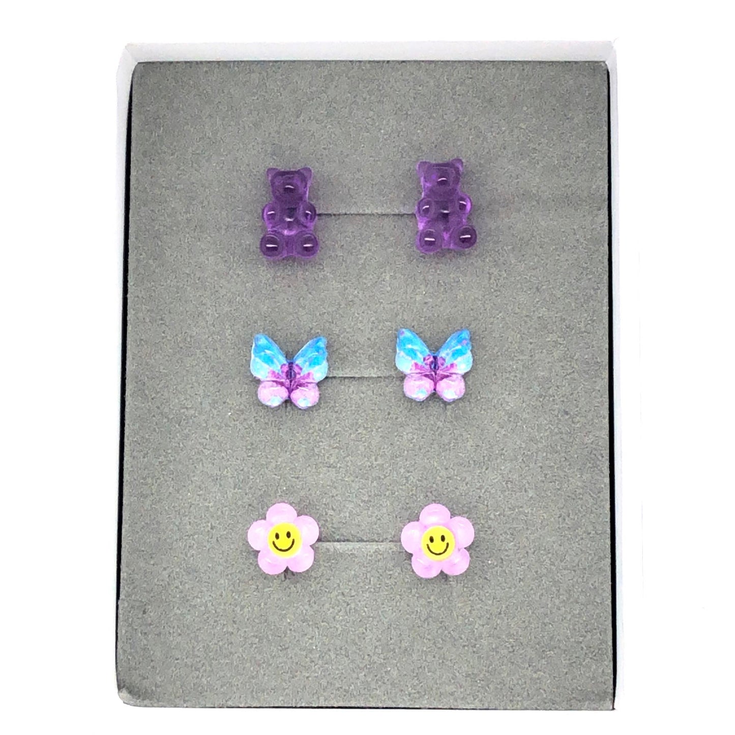 Gummy Bear Stud Earring Gift Sets of Three