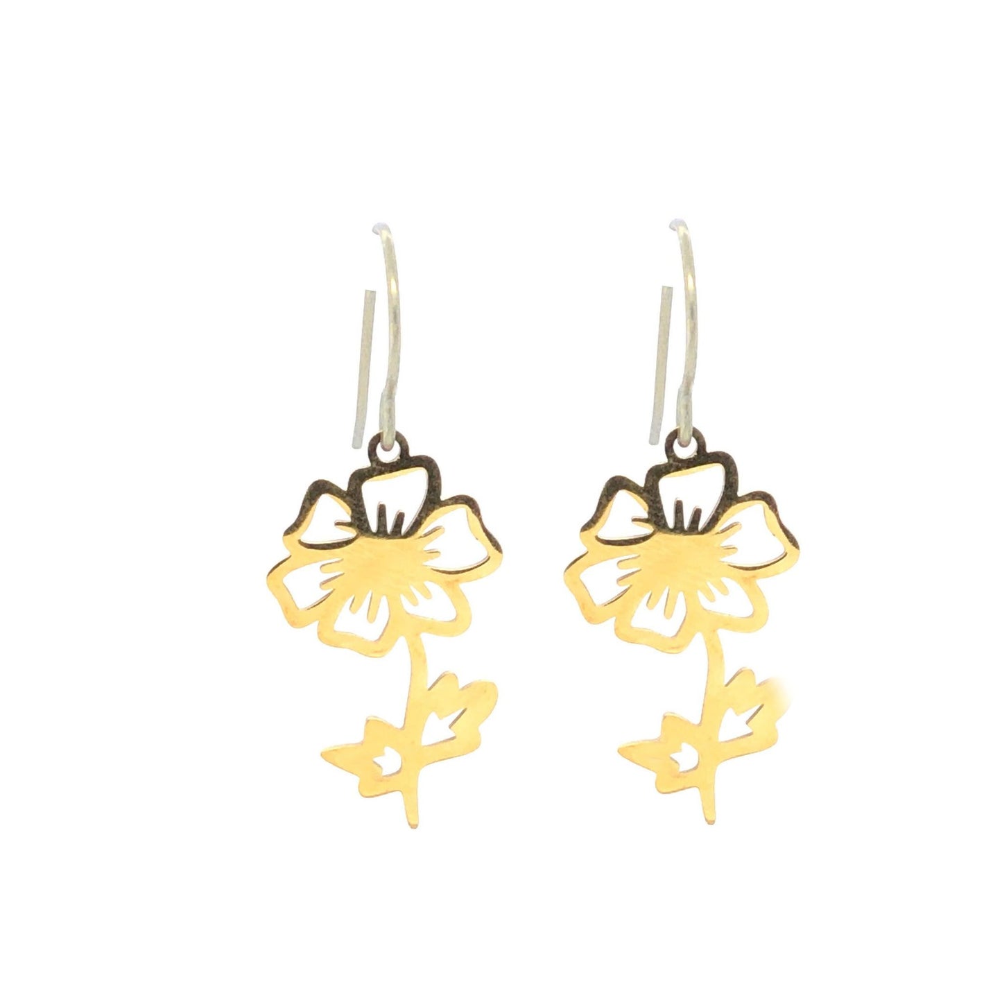 Birth Month Flower Dangle Earrings - 12 Designs