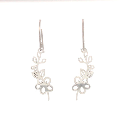 Birth Month Flower Dangle Earrings - 12 Designs