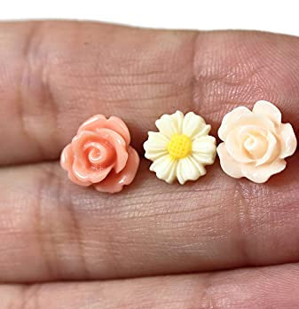 Floral Stud Earring Gift Set of Three