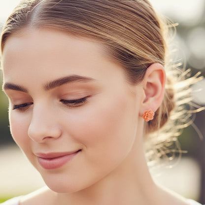 Succulent Flower Stud Earrings