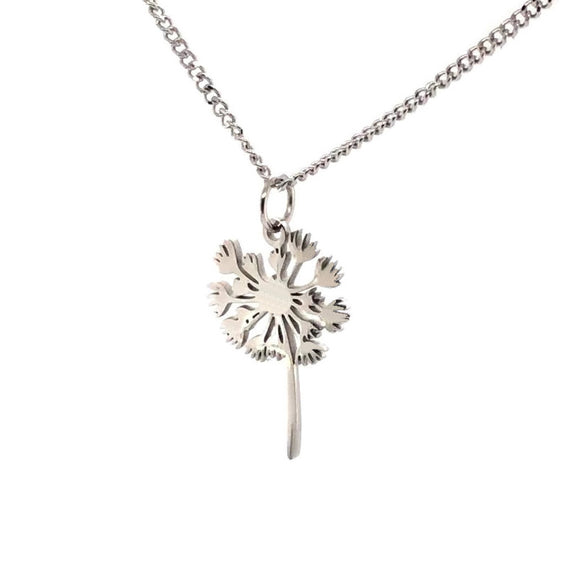 Dandelion Flower Necklace 18K Gold PVD Plated Stainless Steel