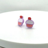 Cupcake Stud Earrings, 10mm