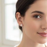 Boucles d'oreilles à tige en forme de fleur 9 mm