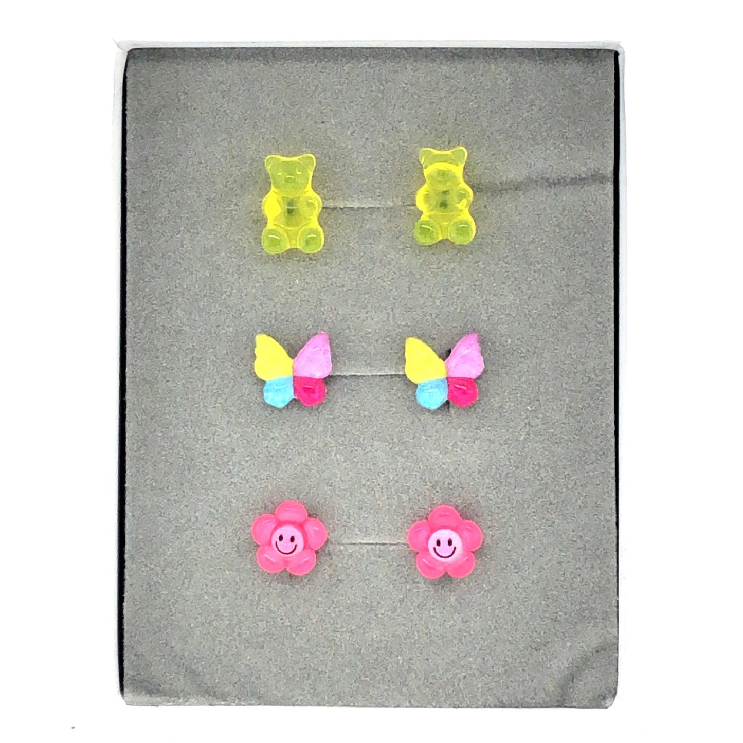 Gummy Bear Stud Earring Gift Sets of Three