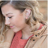 Coffret cadeau de boucles d'oreilles à tige en forme de rose, 9 mm