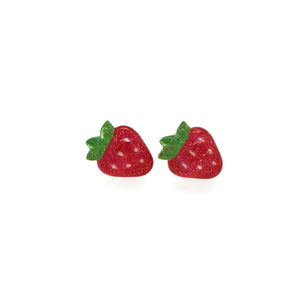 Strawberry Stud Earrings, 10mm