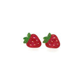 Strawberry Stud Earrings, 10mm