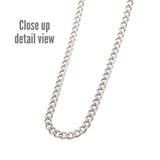 Curb Chain Necklace 18K Gold PVD Plated Stainless Steel, 2.2mm Wide, 17" Long