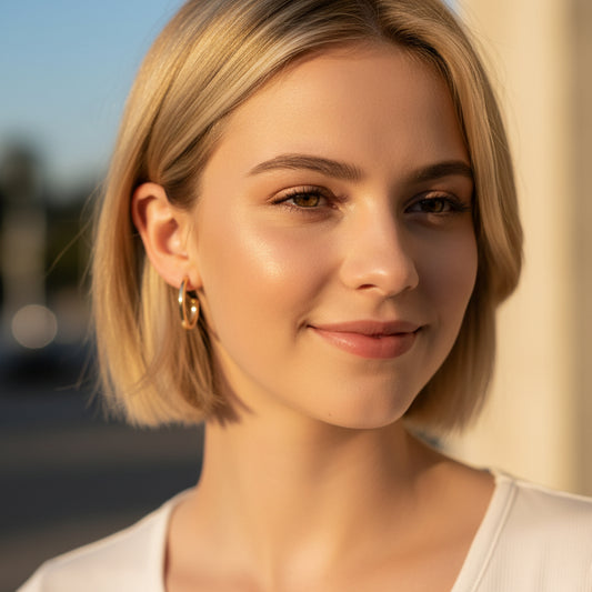 Hoop Earrings Invisible Clip On  for Non-Pierced Ears, 20mm