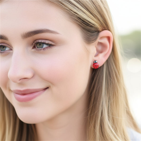 Ladybug Stud Earrings