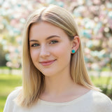 Coffret cadeau de boucles d'oreilles à tige en forme de rose, 9 mm