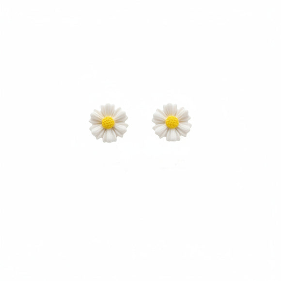 Boucles d'oreilles à tige Daisy, 9 mm