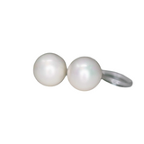Shell Pearl Stud Earrings, 6mm