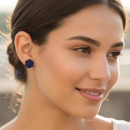 Succulent Flower Stud Earrings