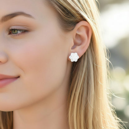 Succulent Flower Stud Earrings