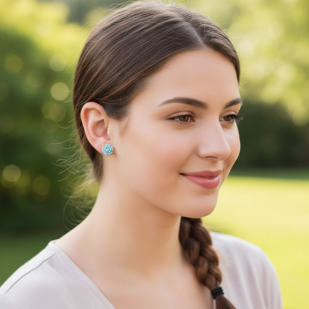 Rose Stud Earrings