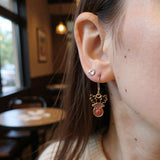 Boucles d'oreilles pendantes en forme de feuille délicate