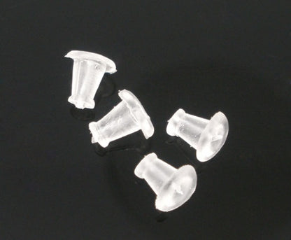 clear soft rubber earring  backs