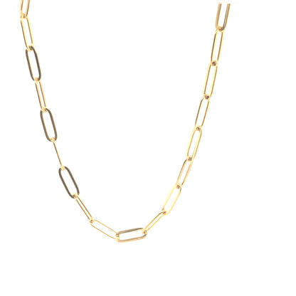 gold color paperclip necklace