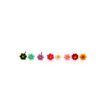 eight colors of 6mm flower earrings
