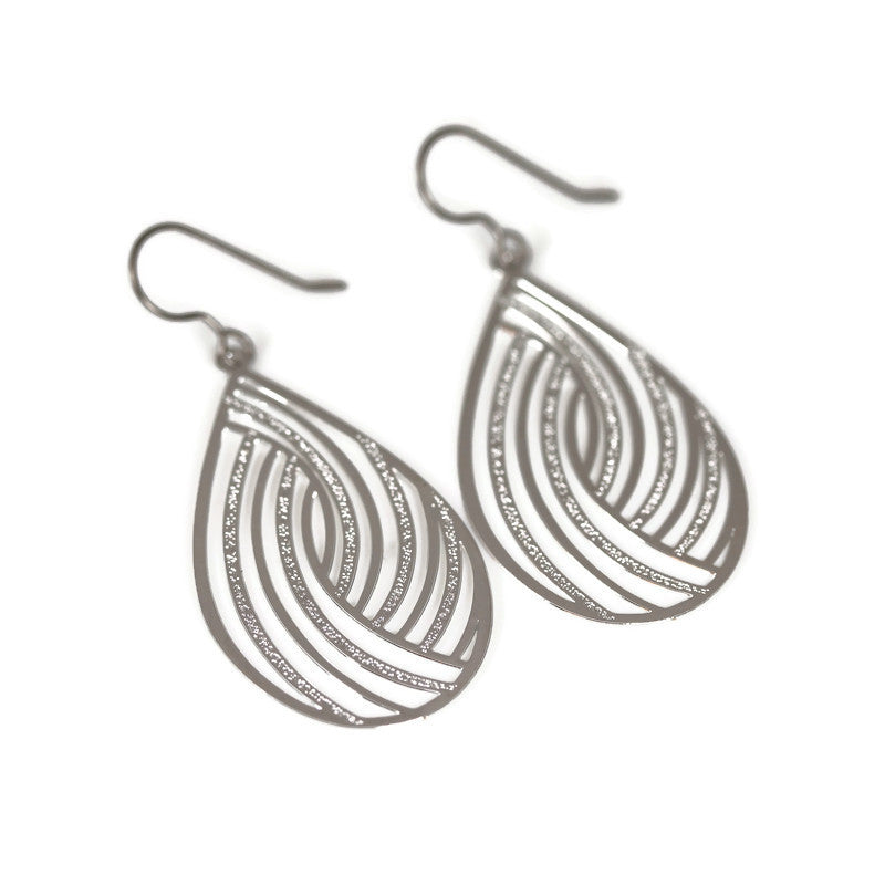 Boucles d'oreilles pendantes en forme de larme tourbillonnante - 11 couleurs