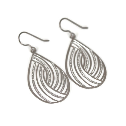 Boucles d'oreilles pendantes en forme de larme tourbillonnante - 11 couleurs