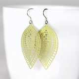 Lace Filigree Teardrop Dangle Earrings