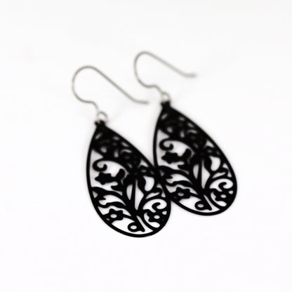 Boucles d'oreilles pendantes en forme de larme en filigrane - 7 couleurs