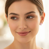 Pink Strawberry Popsicle Stud Earrings, 7x11mm