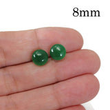 Boucles d'oreilles en pierre de jade synthétique, 8 mm, 10 mm