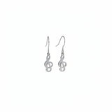 Boucles d'oreilles pendantes Note de musique Clip invisible, crochet en titane ou en plastique