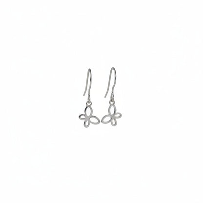 Dainty Butterfly Dangle Earrings, 8x10mm