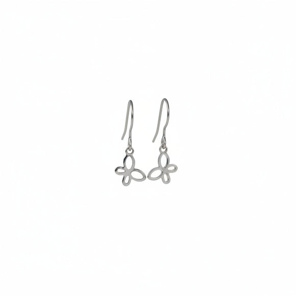 Boucles d'oreilles pendantes en forme de papillon, 8 x 10 mm