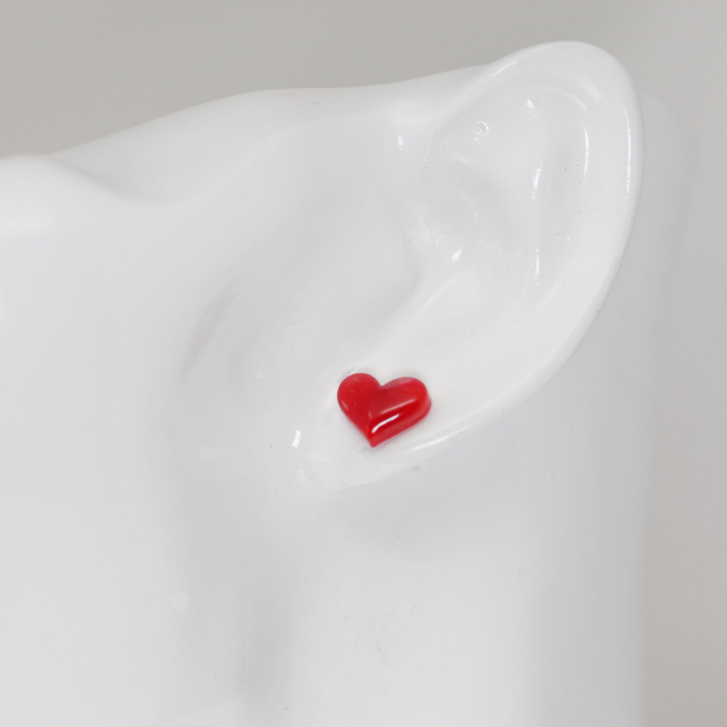 red heart earrings