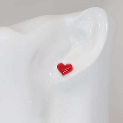 red heart earrings