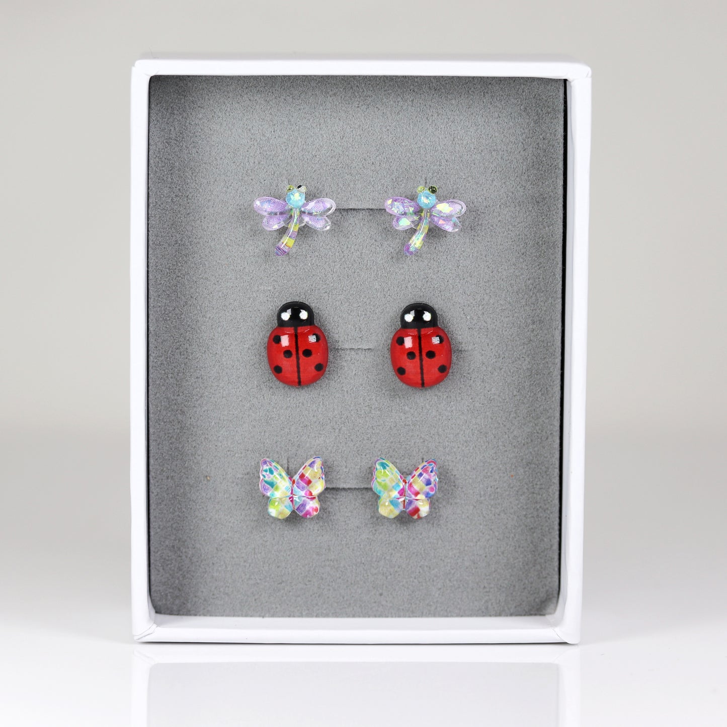 Dragonfly, Ladybug, Butterfly - Stud Earring Gift Set
