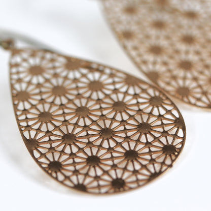 Geometric Teardrop Dangle Earrings - 7 Colors