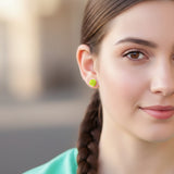 Boucles d'oreilles à tige en forme de rose, 9 mm