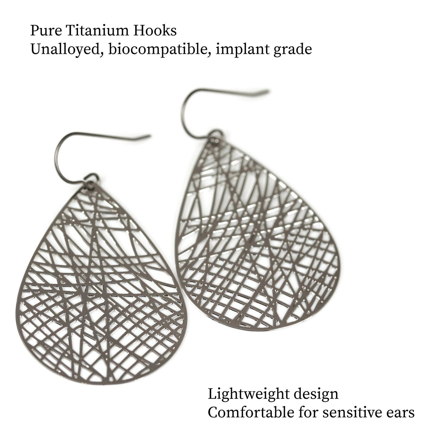 Filigree Teardrop Dangle Earrings - 7 Colors