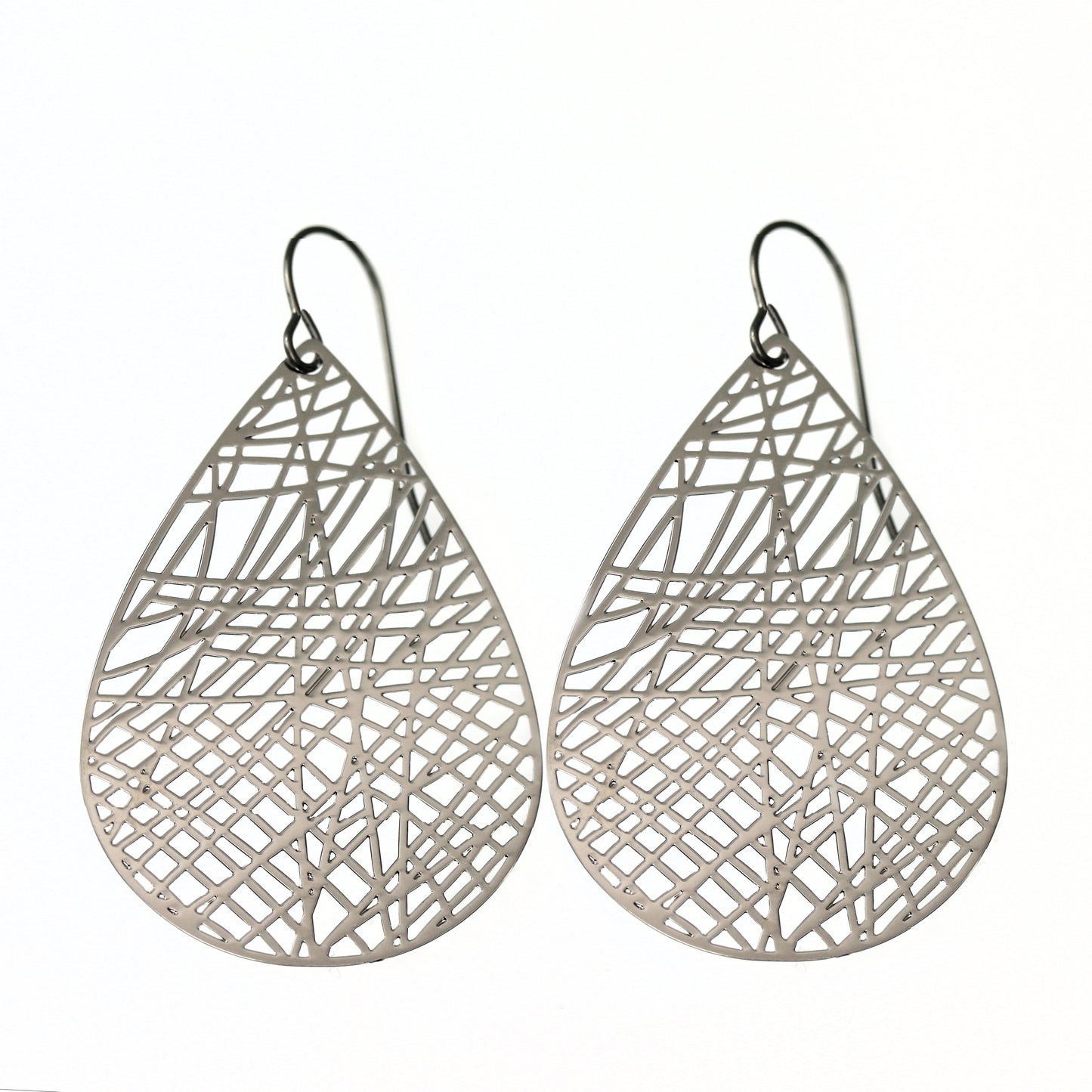 Filigree Teardrop Dangle Earrings - 7 Colors