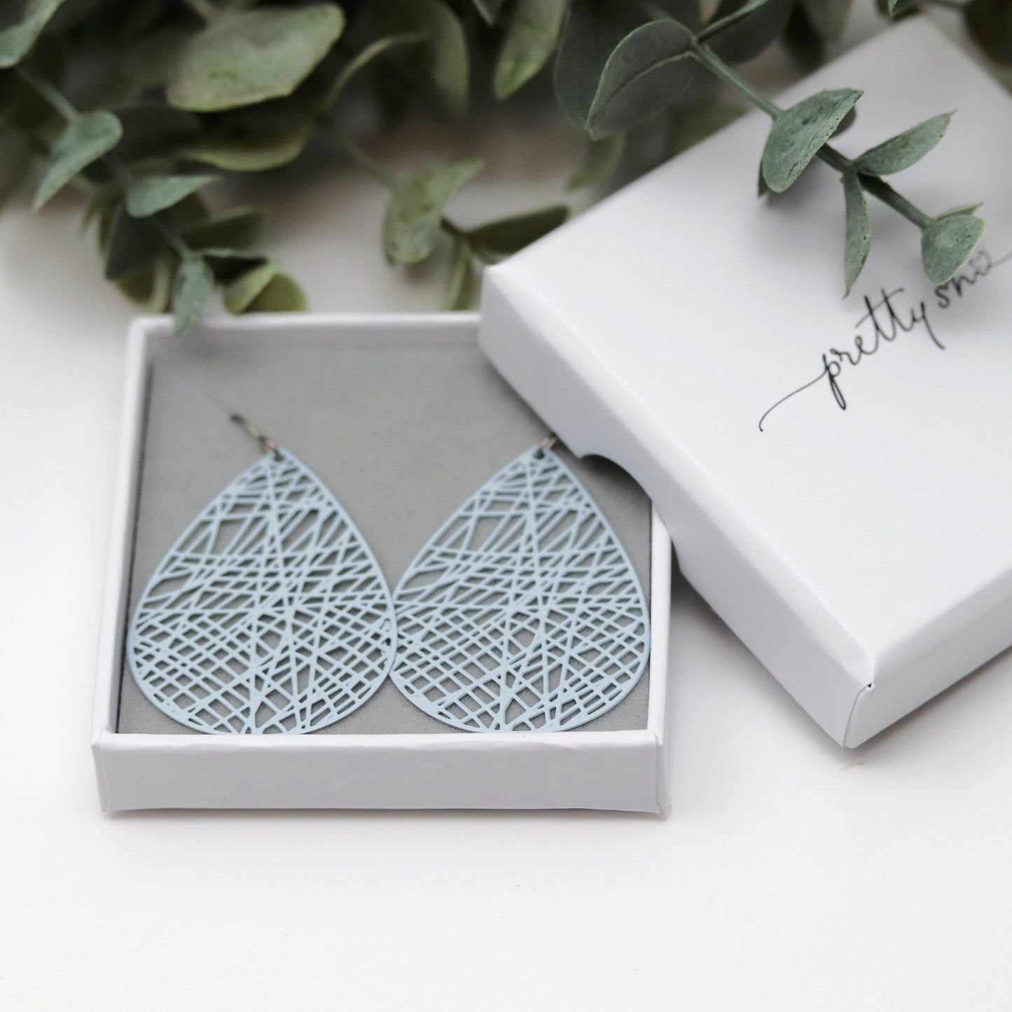 Filigree Teardrop Dangle Earrings - 7 Colors