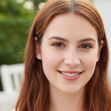 Boucles d'oreilles à tige en forme de lapin pailleté, 12 mm