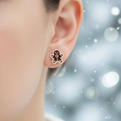 Gingerbread Stud Earrings