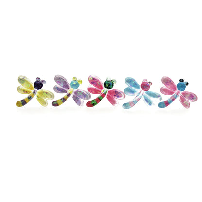 5 colors dragonfly earrings