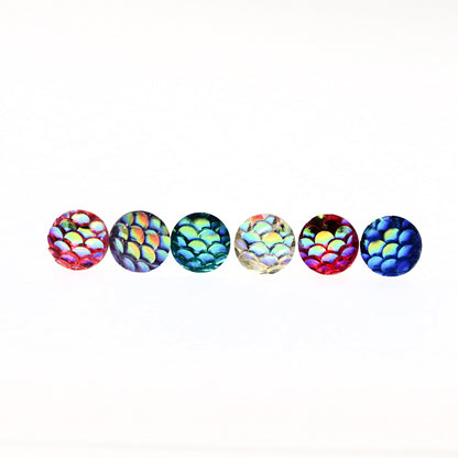 6 colors of 8mm mermaid earrings